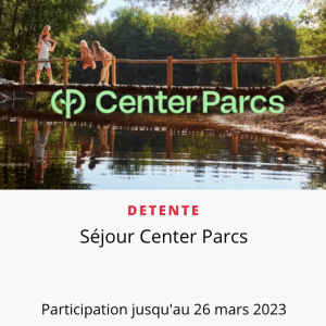 Bon plan du jour: 1 séjour Center Parcs à gagner