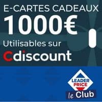 1000€ bon d'achat Cdiscount