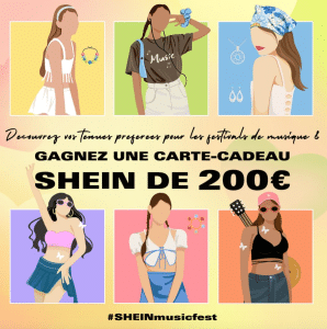 SHEIN: 10x200€ cartes cadeaux à gagner