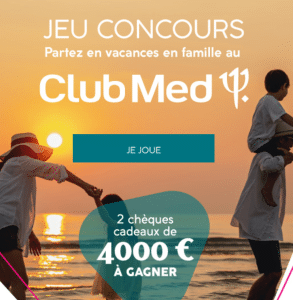 Gagnez un chèque Club Med de 4000€ avec le jeu concours Bréal