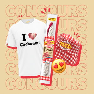 Cochonou: votre pack ficelle + tee shirt + bob offert 🐷