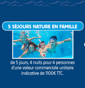 Center Parcs: 5 séjours pour 4 personnes à gagner (1100€)