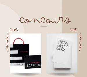 2 cartes cadeaux à gagner: Zara + Sephora