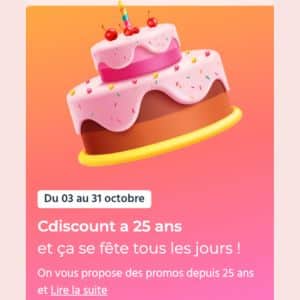 25 ans cdiscount