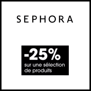 Profitez de 25% chez SEPHORA