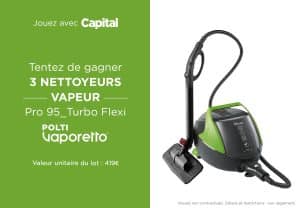 Cadeaux à gagner avec Capital. 3 nettoyeurs vapeurs Polti (419 euros)