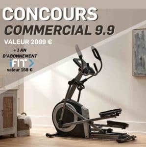 Cadeaux à gagner : 1 vélo elliptique NordicTrack 9.9 + 1 an d'adhésion à iFIT (2099 euros)