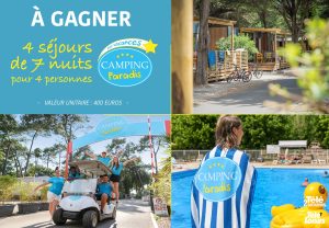 4 séjours pour 4 personnes dans un camping Paradis (400 euros)