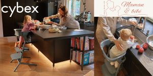 3 chaises hautes LEMO chair avec l'adaptateur pour la tour d'observation (479 euros)