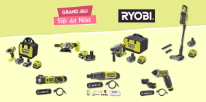 7 outils sur batterie Ryobi (1400 euros)