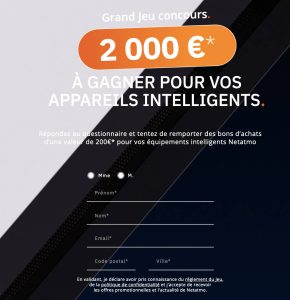10 bons d'achat "Netatmo" de 200 euros pour connecter votre maison