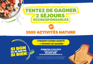 2 séjours écoresponsables, d'une valeur de 2000 €