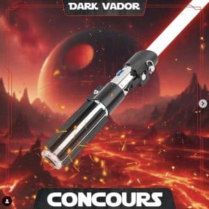 1 sabre laser de Dark Vador en NeoPixel valeur 500 €