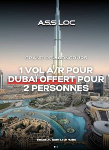 1 vol aller-retour pour 2 personnes à Dubaï