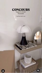 Cadeaux à gagner : 1 lampe "Pipistrello" de Martinelli Luce
