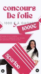 1 bon d'achat "Spartoo" de 1000 euros