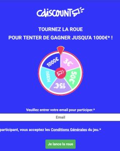 6 bons d'achat "Cdiscount" de 500 euros