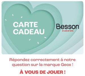 1 carte cadeau "Besson Chaussures" de 300 euros