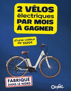 2 vélos électriques O2Feel valeur 1 999 €