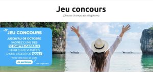 10 bons d'achat "Carrefour Voyages" de 150 euros