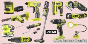 1 lot de 13 outils Ryobi valeur 1 270 €