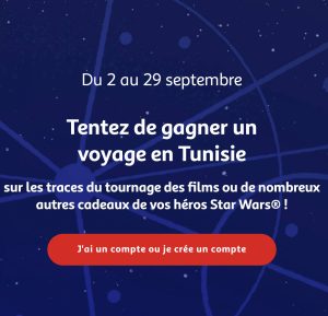 1 séjour pour 2 personnes en Tunisie sur les traces des tournages des films Star Wars valeur 3 913 €