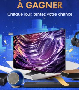1 lot high-tech (téléviseur, écouteurs, vidéoprojecteur, enceinte, barre de son, etc.)