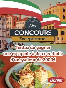 1 voyage en Italie pour 2 personnes valeur 2 000 €