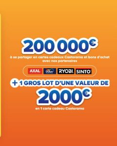 1 carte cadeau Castorama de 2000 euros