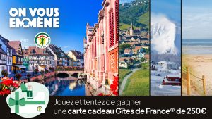 1 carte cadeau "Gites de France" de 250 euros