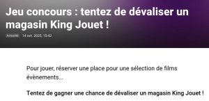 5 lots de 1000 euros de jouets chez King Jouet