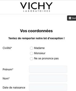 1 lot de produits de soin Vichy valeur 300 €