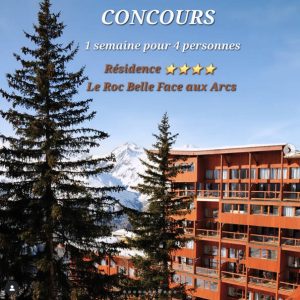 1 séjour au ski pour 4 personnes à la résidence Le Roc Belle Face aux Arcs