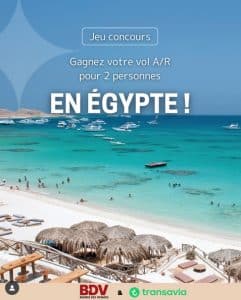 1 lot de 2 vols A/R à destination de Hurghada en Égypte