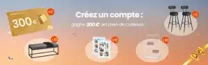 2 cartes cadeaux Songmics de 300 euros