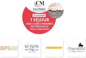 1 séjour pour 2 personnes aux Cures Marines de Trouville (76) valeur 1 200 €
