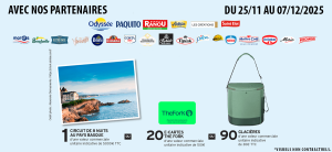 1 séjour de 8 nuits au Pays Basque avec visite guidée privée et initiation au surf valeur 5 000 €