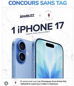 1 iPhone 17 bleu valeur 969 €