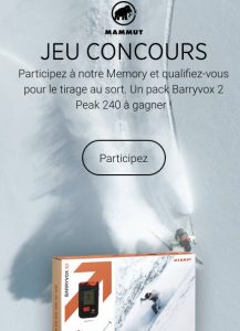 1 pack Barryvox 2 Peak 240 Mammut (sécurité en montagne) valeur 490 €