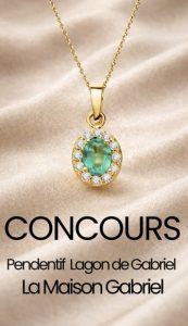 1 pendentif en or 18 carats serti d'une topaze