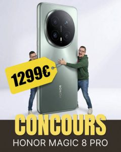 1 smartphone Honor Magic 8 Pro valeur 1 299 €