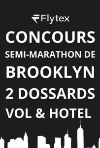 2 dossards pour le Semi de Brooklyn 2026 + Vol aller-retour + 3 nuits d’hôtel