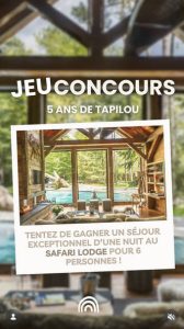 1 séjour d'une nuit pour 6 personnes au Safari Lodge du zoo de La Flèche valeur 1 200 €