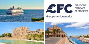 1 croisière CFC Escapade Hispanique de 4 nuits pour 2 personnes au départ de Marseille le 19 septembre valeur 1 238 €