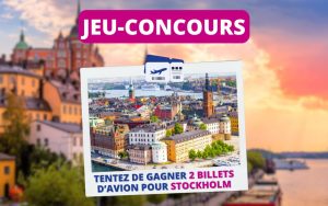 1 lot de 2 vols A/R "Montpellier / Stockholm (Suède)"