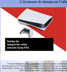 1 console de jeux Playstation 5