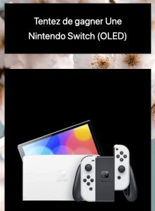 1 console de jeux Nintendo Switch