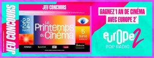 1 an de cinéma (sous la forme de 24 places de cinéma)