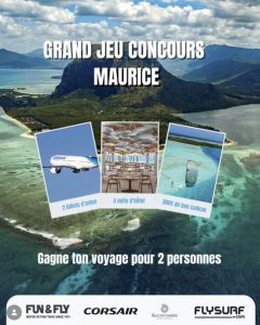 Voyage pour l'île Maurice (départ Paris, Marseille ou Toulouse) + 3 nuits au sublime hôtel Paradis Beachcomber 5* + 300 € de bon d’achat chez @flysurfcom, valeur 2500€