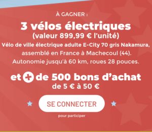 3 vélos de ville électriques E-City 70 valeur 899,99€